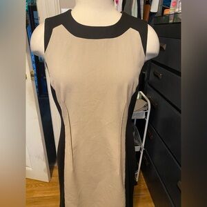 Pre-Love, Women’s Size 6 Calvin Klein Black and Cream Fitted Mini Dress